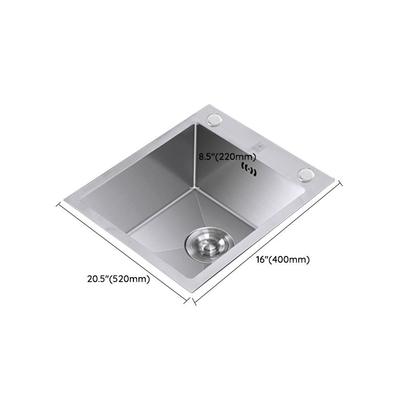 Contemporary Style Kitchen Sink Stainless Steel Rectangle Kitchen Sink Clearhalo 'Home Improvement' 'home_improvement' 'home_improvement_kitchen_sinks' 'Kitchen Remodel & Kitchen Fixtures' 'Kitchen Sinks & Faucet Components' 'Kitchen Sinks' 'kitchen_sinks' 1200x1200_1eee1967-d7fe-4adb-b22f-b4089a643210