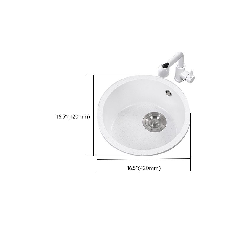 Single Bowl Kitchen Sink Modern Quartz Kitchen Sink with Round Shape Clearhalo 'Home Improvement' 'home_improvement' 'home_improvement_kitchen_sinks' 'Kitchen Remodel & Kitchen Fixtures' 'Kitchen Sinks & Faucet Components' 'Kitchen Sinks' 'kitchen_sinks' 1200x1200_1ef36522-5288-4e2a-99d4-d67601108fc8