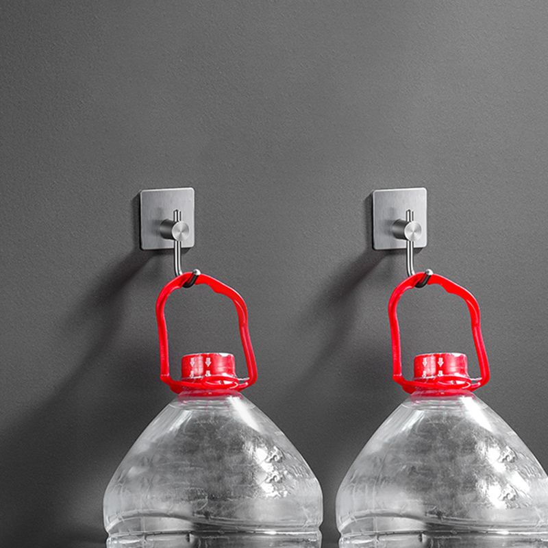 Minimalistic Bathroom Accessory Set Modern Matte Grey Robe Hooks Clearhalo 'Bathroom Hardware Sets' 'Bathroom Hardware' 'Bathroom Remodel & Bathroom Fixtures' 'bathroom_hardware_sets' 'Home Improvement' 'home_improvement' 'home_improvement_bathroom_hardware_sets' 1200x1200_1efd8110-397c-46b5-b698-39cf95fd679c