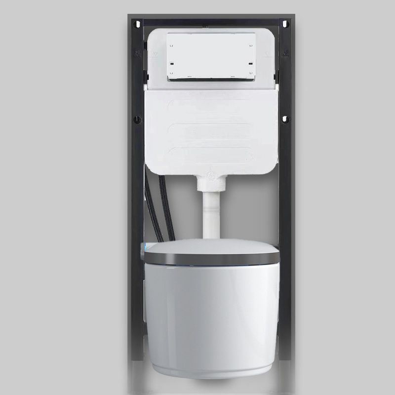 Modern White Gravity Flush Toilet One-Piece Wall Mount Toilet for Bathroom Clearhalo 'Bathroom Remodel & Bathroom Fixtures' 'Home Improvement' 'home_improvement' 'home_improvement_toilets' 'Toilets & Bidets' 'Toilets' 1200x1200_1f002781-0e21-4252-9fc8-4966e30ac719