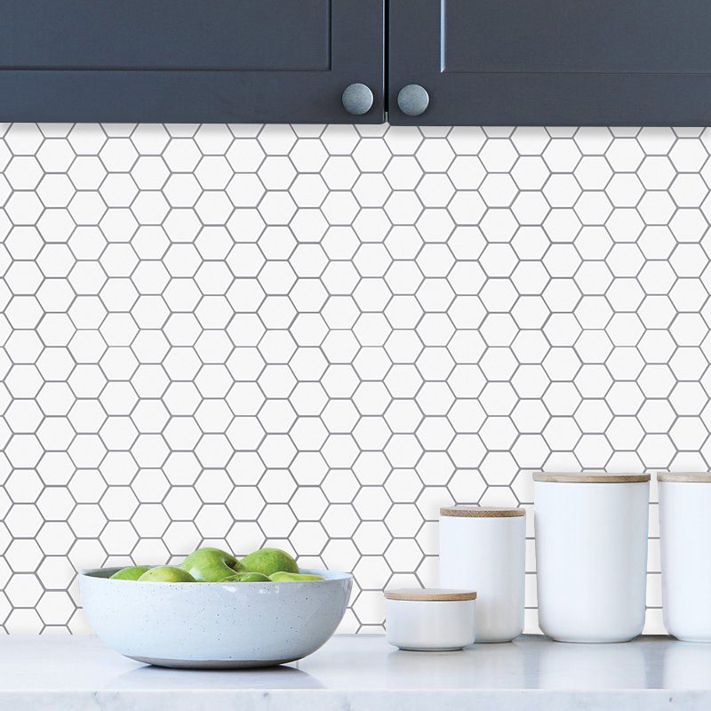 Modern Peel and Stick Backsplash PVC Hexagonal Peel and Stick Tile Clearhalo 'Flooring 'Home Improvement' 'home_improvement' 'home_improvement_peel_stick_blacksplash' 'Peel & Stick Backsplash Tile' 'peel_stick_blacksplash' 'Walls & Ceilings' Walls and Ceiling' 1200x1200_1f0b9b52-f296-4725-8959-02661afb441d