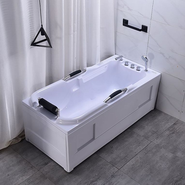 Freestanding Acrylic Rectangular Bathtub Modern Soaking White Bath Clearhalo 'Bathroom Remodel & Bathroom Fixtures' 'Bathtubs' 'Home Improvement' 'home_improvement' 'home_improvement_bathtubs' 'Showers & Bathtubs' 1200x1200_1f2fc88b-8f0f-48d3-b3bf-36d78c277057