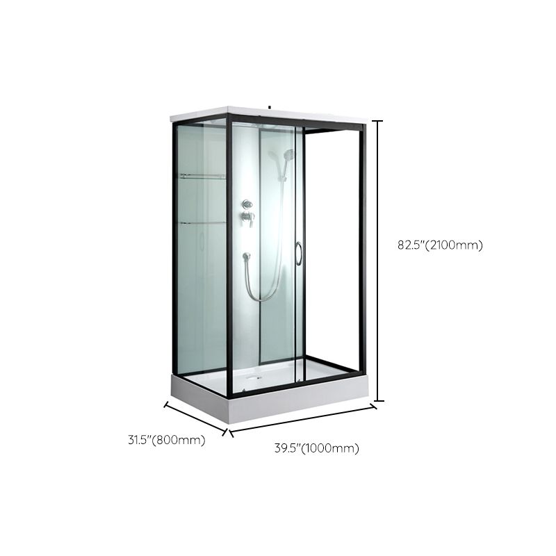 Modern Rectangle Shower Stall Tempered Framed Shower Stall for Bathroom Clearhalo 'Bathroom Remodel & Bathroom Fixtures' 'Home Improvement' 'home_improvement' 'home_improvement_shower_stalls_enclosures' 'Shower Stalls & Enclosures' 'shower_stalls_enclosures' 'Showers & Bathtubs' 1200x1200_1f343c3a-8fac-4054-afc4-0e192126f46f