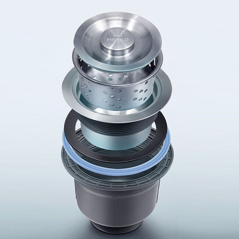 Contemporary Style Kitchen Sink Dirt Resistant Drop-In Kitchen Sink with Drain Assembly Clearhalo 'Home Improvement' 'home_improvement' 'home_improvement_kitchen_sinks' 'Kitchen Remodel & Kitchen Fixtures' 'Kitchen Sinks & Faucet Components' 'Kitchen Sinks' 'kitchen_sinks' 1200x1200_1f3c4bf7-83ca-4e94-b09e-d2530e6d6491