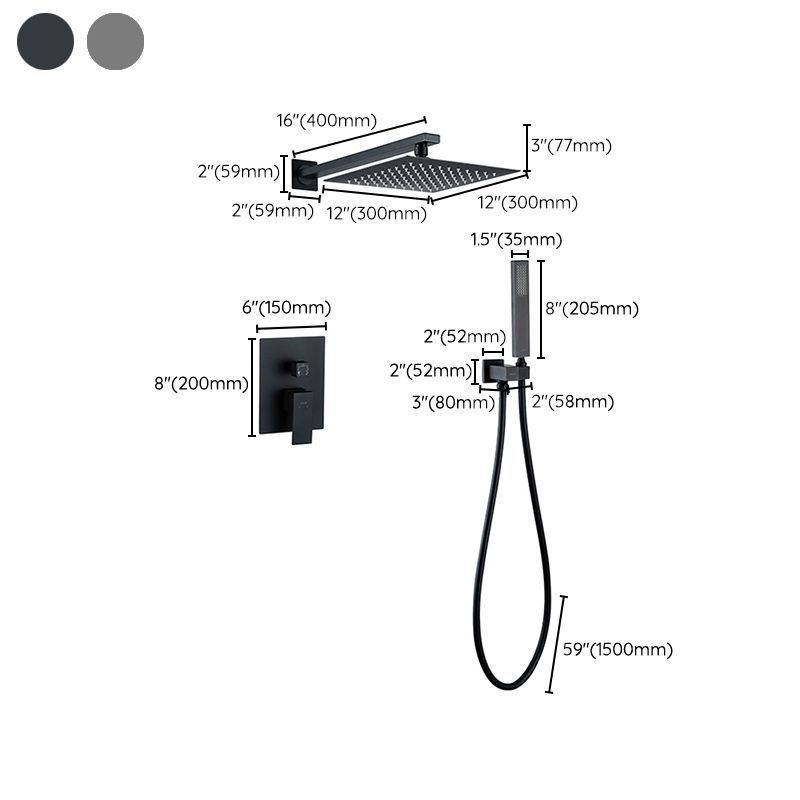 Modern Shower Head Combo Brass Ceiling Mounted Adjustable Spray Pattern Shower Combo Clearhalo 'Bathroom Remodel & Bathroom Fixtures' 'Home Improvement' 'home_improvement' 'home_improvement_shower_faucets' 'Shower Faucets & Systems' 'shower_faucets' 'Showers & Bathtubs Plumbing' 'Showers & Bathtubs' 1200x1200_1f3f9d64-b9dc-4d60-98f0-1c7b94021162