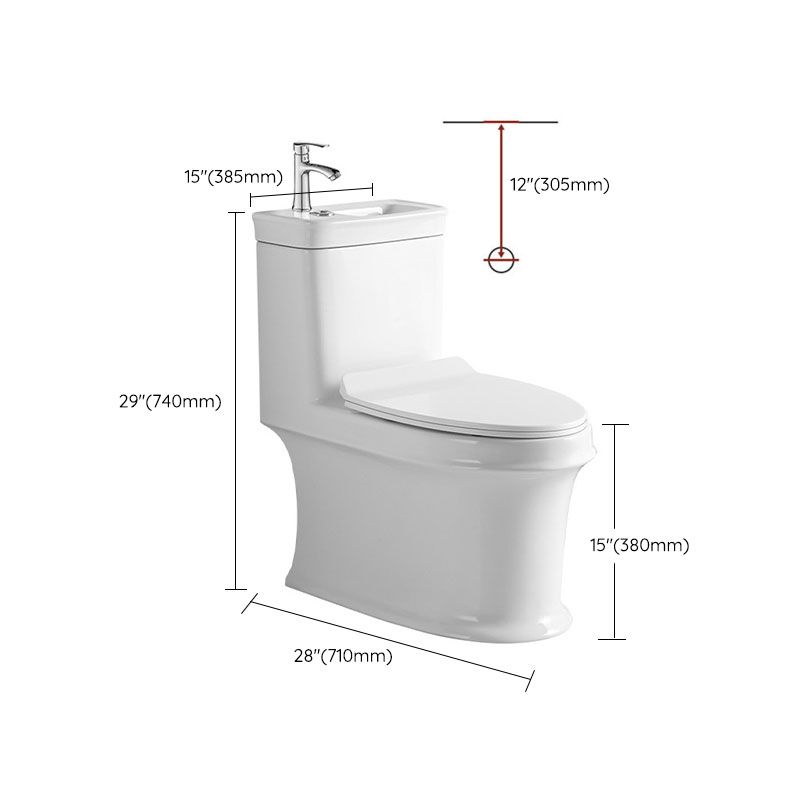 Modern Porcelain Toilet Floor Mount Siphon Jet One-Piece Toilet Flush Toilet Clearhalo 'Bathroom Remodel & Bathroom Fixtures' 'Home Improvement' 'home_improvement' 'home_improvement_toilets' 'Toilets & Bidets' 'Toilets' 1200x1200_1f5351df-eaf7-458e-bcec-6fb45be14645