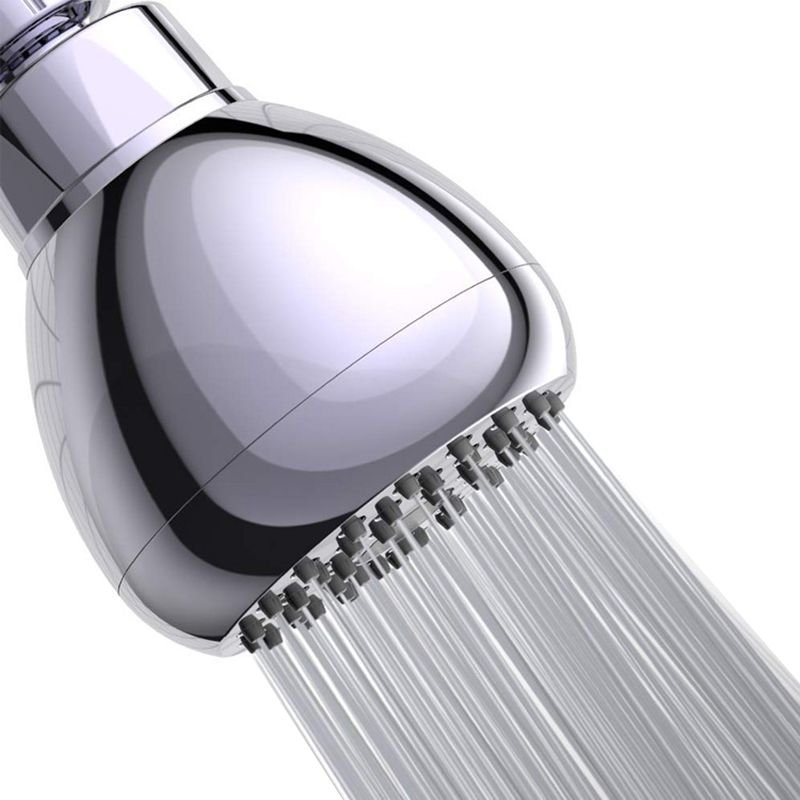 Silver Round Showerhead Standard Spray Pattern Wall-Mount Showerhead Clearhalo 'Bathroom Remodel & Bathroom Fixtures' 'Home Improvement' 'home_improvement' 'home_improvement_shower_heads' 'Shower Heads' 'shower_heads' 'Showers & Bathtubs Plumbing' 'Showers & Bathtubs' 1200x1200_1f6ad97e-6d03-46c0-9e7a-4e6c3f2be56f