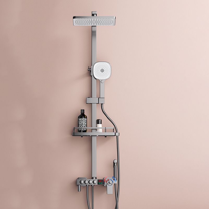 Modern Plain Shower Trim Temperature Control Slide Bar Included Shower System Clearhalo 'Bathroom Remodel & Bathroom Fixtures' 'Home Improvement' 'home_improvement' 'home_improvement_shower_faucets' 'Shower Faucets & Systems' 'shower_faucets' 'Showers & Bathtubs Plumbing' 'Showers & Bathtubs' 1200x1200_1f764f5b-ab83-4fda-86a1-7a99a384f8a8