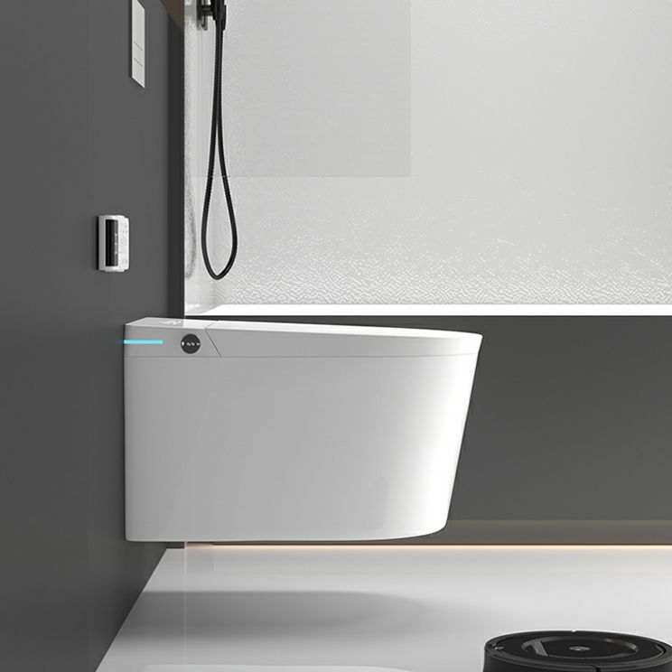 White Ceramic Elongated Stain Resistant Wall Mounted Bidet with Temperature Control Clearhalo 'Bathroom Remodel & Bathroom Fixtures' 'Bidets' 'Home Improvement' 'home_improvement' 'home_improvement_bidets' 'Toilets & Bidets' 1200x1200_1f794aa3-b46f-43bd-8ecb-c37e4aa57115