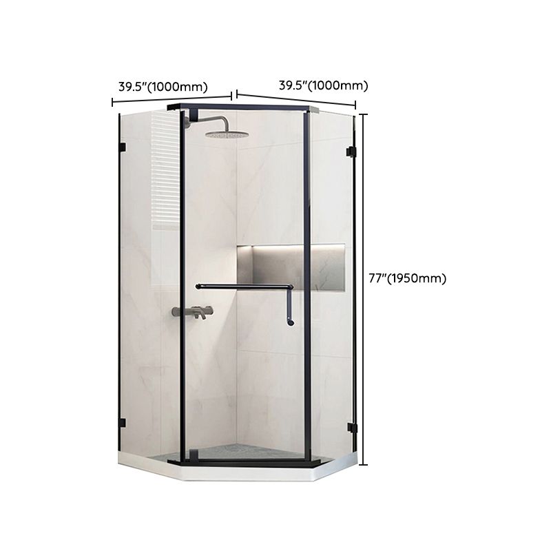 Semi Frameless Pivot Shower Door Scratch Resistant Clear Shower Door Clearhalo 'Bathroom Remodel & Bathroom Fixtures' 'Home Improvement' 'home_improvement' 'home_improvement_shower_tub_doors' 'Shower and Tub Doors' 'shower_tub_doors' 'Showers & Bathtubs' 1200x1200_1f7c838f-ebdf-4fe6-b0fb-14ffc113bcc4