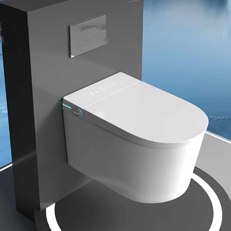 White Wall Hung Toilet Set with Warm Air Dryer and without Water Pressure Control Clearhalo 'Bathroom Remodel & Bathroom Fixtures' 'Bidets' 'Home Improvement' 'home_improvement' 'home_improvement_bidets' 'Toilets & Bidets' 1200x1200_1f9274f0-0e39-4e03-8cec-e9da80022f4b