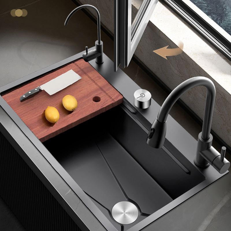 Stainless Steel Kitchen Sink Single Bowl Drop-In Kitchen Sink Clearhalo 'Home Improvement' 'home_improvement' 'home_improvement_kitchen_sinks' 'Kitchen Remodel & Kitchen Fixtures' 'Kitchen Sinks & Faucet Components' 'Kitchen Sinks' 'kitchen_sinks' 1200x1200_1f98a77d-54b8-4a62-957b-f2fc40d72a65