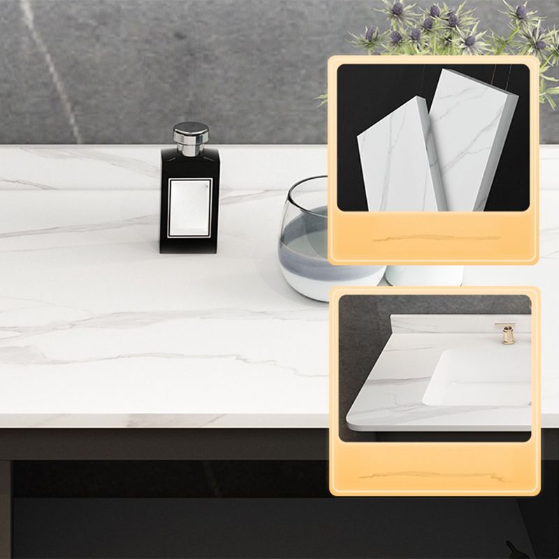 Gorgeous Black Sink Vanity Wooden Wall-Mounted Bathroom Vanity Cabinet with Mirror Clearhalo 'Bathroom Remodel & Bathroom Fixtures' 'Bathroom Vanities' 'bathroom_vanities' 'Home Improvement' 'home_improvement' 'home_improvement_bathroom_vanities' 1200x1200_1fbc03ed-9ee3-4f97-a88f-61729bb3d966