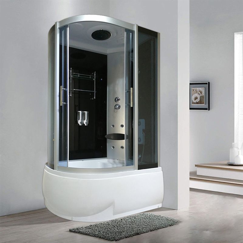 Double Sliding Tub & Shower Kit Home Tempered Glass Tub & Shower Kit Clearhalo 'Bathroom Remodel & Bathroom Fixtures' 'Home Improvement' 'home_improvement' 'home_improvement_shower_stalls_enclosures' 'Shower Stalls & Enclosures' 'shower_stalls_enclosures' 'Showers & Bathtubs' 1200x1200_1fbc6c9b-b60f-4e52-9f40-4adac45d9981