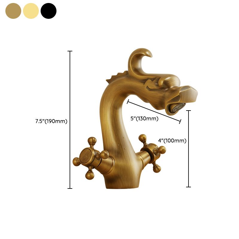 Vintage Wide Spread Bathroom Faucet Cross Handles Centerset Faucet Clearhalo 'Bathroom Remodel & Bathroom Fixtures' 'Bathroom Sink Faucets' 'Bathroom Sinks & Faucet Components' 'bathroom_sink_faucets' 'Home Improvement' 'home_improvement' 'home_improvement_bathroom_sink_faucets' 1200x1200_1fcaba37-ea55-4f05-906a-fe95e716d808