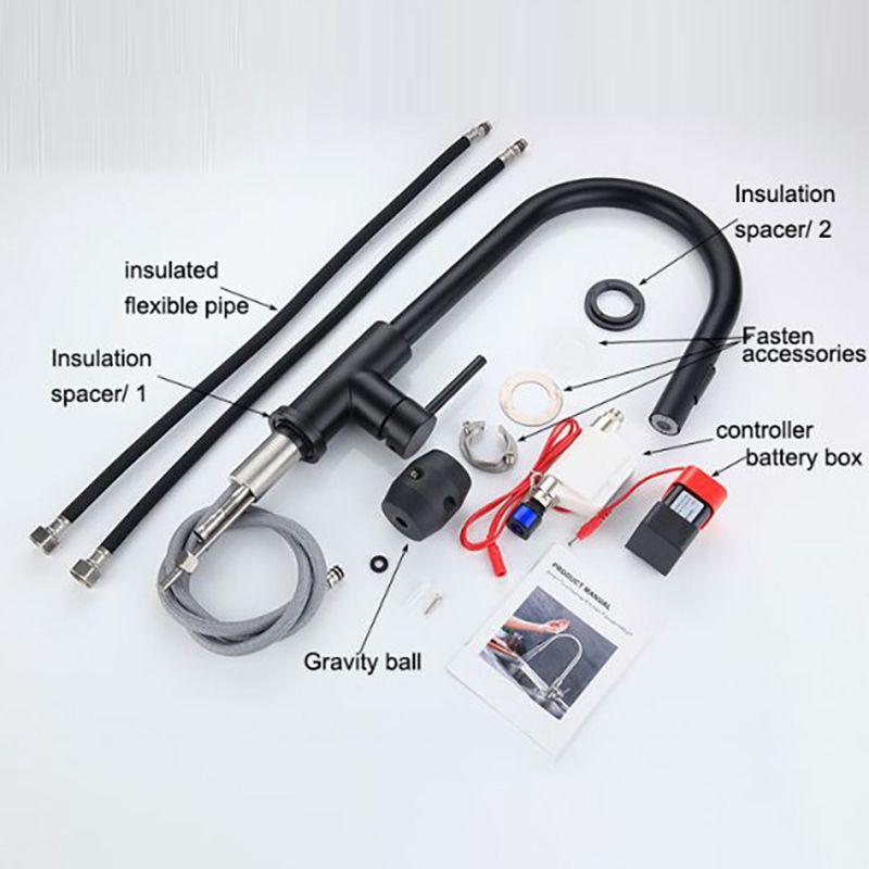 Traditional Pull down Kitchen Faucet Single Handle Faucet with Pull out Sprayer Clearhalo 'Home Improvement' 'home_improvement' 'home_improvement_kitchen_faucets' 'Kitchen Faucets' 'Kitchen Remodel & Kitchen Fixtures' 'Kitchen Sinks & Faucet Components' 'kitchen_faucets' 1200x1200_1fd6231c-f648-4346-9cf1-7df4e0fd29ea