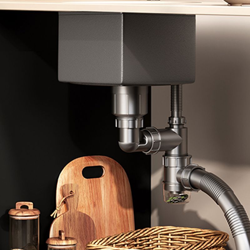 Square Granite Kitchen Sink Single Bowl Sink with Drain Strainer Kit Clearhalo 'Home Improvement' 'home_improvement' 'home_improvement_kitchen_sinks' 'Kitchen Remodel & Kitchen Fixtures' 'Kitchen Sinks & Faucet Components' 'Kitchen Sinks' 'kitchen_sinks' 1200x1200_1fde3eda-9dad-46fe-8816-499a0ffccc07