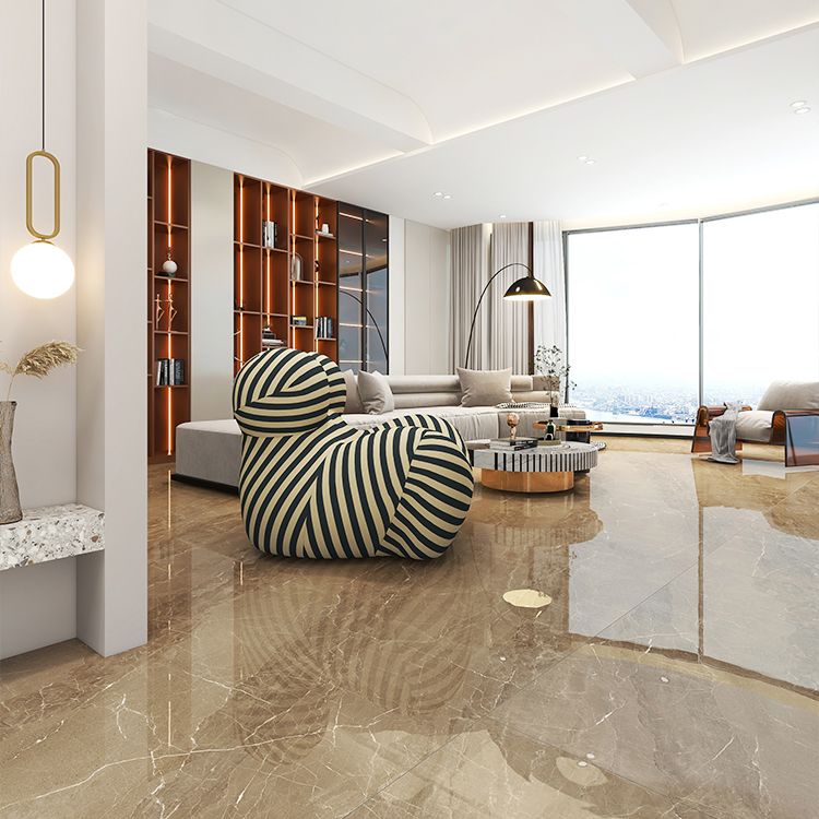 Rectangle Floor and Wall Tile Marble Printed Polished Porcelain Tile Clearhalo 'Floor Tiles & Wall Tiles' 'floor_tiles_wall_tiles' 'Flooring 'Home Improvement' 'home_improvement' 'home_improvement_floor_tiles_wall_tiles' Walls and Ceiling' 1200x1200_1fe5d3d5-8aa5-47d2-b16f-ca3ea9d5a50f