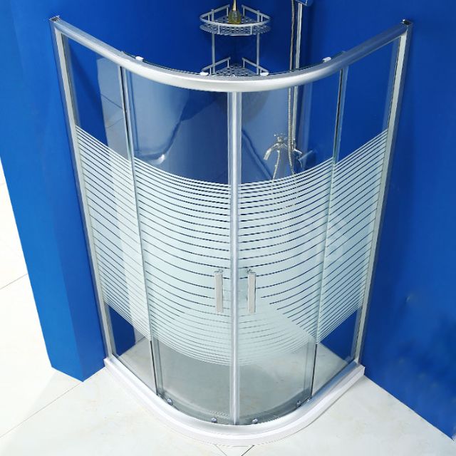 Round Double Sliding Door Shower Enclosure Tempered Glass Shower Enclosure Clearhalo 'Bathroom Remodel & Bathroom Fixtures' 'Home Improvement' 'home_improvement' 'home_improvement_shower_stalls_enclosures' 'Shower Stalls & Enclosures' 'shower_stalls_enclosures' 'Showers & Bathtubs' 1200x1200_1fe8879a-bb05-439a-ac01-c24408c88c50