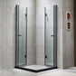 Modern Shower Stall Framed Corner Mounted Black Shower Enclosure Clearhalo 'Bathroom Remodel & Bathroom Fixtures' 'Home Improvement' 'home_improvement' 'home_improvement_shower_stalls_enclosures' 'Shower Stalls & Enclosures' 'shower_stalls_enclosures' 'Showers & Bathtubs' 1200x1200_1feba9d9-1913-4003-9377-5189c412f885