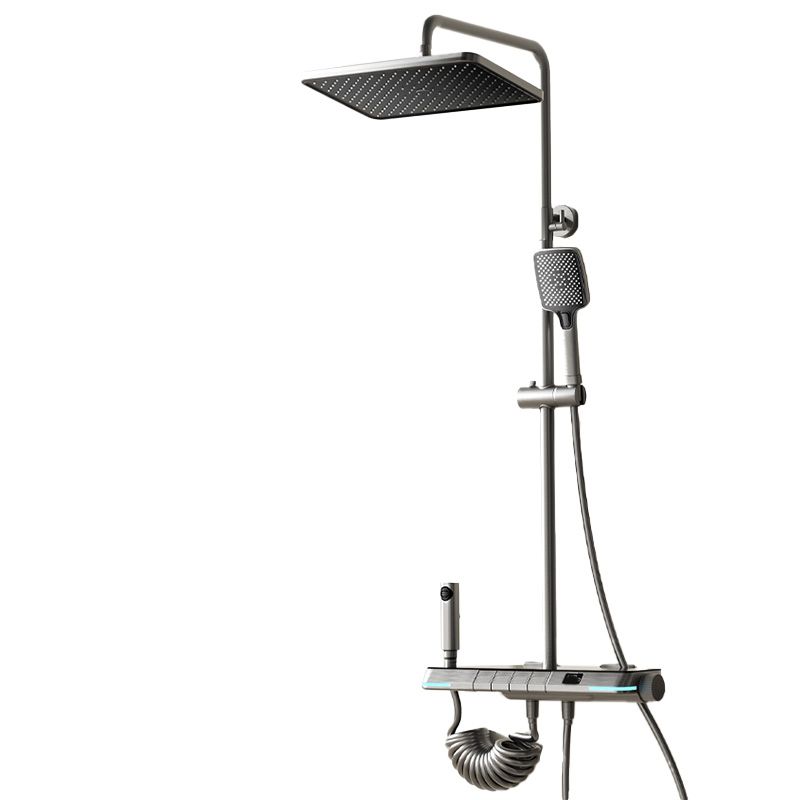 Shower Set Slide Bar Included Pure Color Wall Mounted Shower Head Combo Clearhalo 'Bathroom Remodel & Bathroom Fixtures' 'Home Improvement' 'home_improvement' 'home_improvement_shower_faucets' 'Shower Faucets & Systems' 'shower_faucets' 'Showers & Bathtubs Plumbing' 'Showers & Bathtubs' 1200x1200_1feee190-b3e1-470b-ab55-20cbf4b4ce64