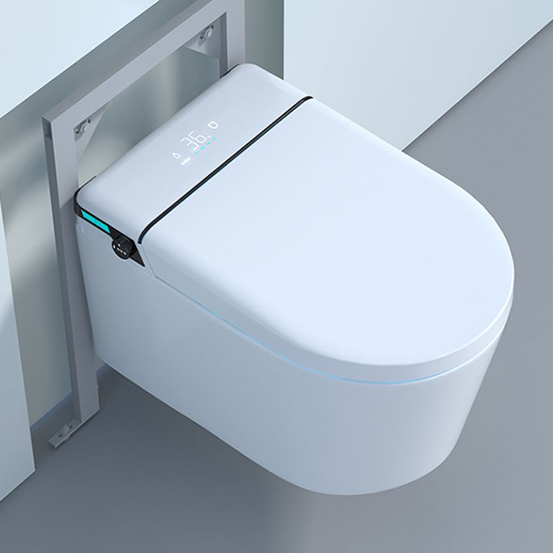 Ceramic Elongated Wall Mounted Bidet with Heated Seat and Dryer Clearhalo 'Bathroom Remodel & Bathroom Fixtures' 'Bidets' 'Home Improvement' 'home_improvement' 'home_improvement_bidets' 'Toilets & Bidets' 1200x1200_1ff00740-f545-4685-b1ae-92a64969193d