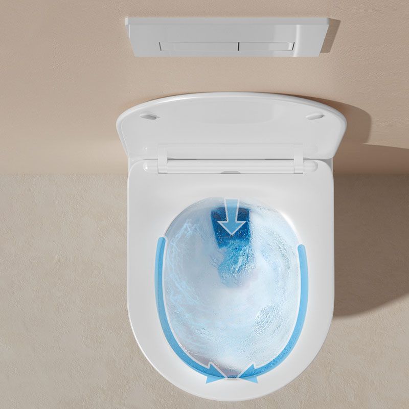 Modern Toilet Bowl Wall Mount Porcelain All-In-One Flush Toilet Clearhalo 'Bathroom Remodel & Bathroom Fixtures' 'Home Improvement' 'home_improvement' 'home_improvement_toilets' 'Toilets & Bidets' 'Toilets' 1200x1200_200b1128-480f-460f-a817-77bb13fc0a21