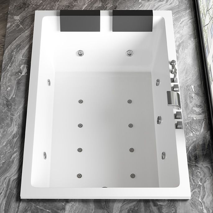 Rectangular White Bath Acrylic Modern Soaking Drop-in Bathtub Clearhalo 'Bathroom Remodel & Bathroom Fixtures' 'Bathtubs' 'Home Improvement' 'home_improvement' 'home_improvement_bathtubs' 'Showers & Bathtubs' 1200x1200_20112680-d6b4-4746-bb97-bd6e64b22c9a