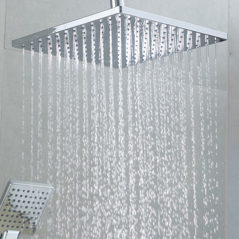 Square Shower Head Combo Large Shower Head with Handheld Shower Head Clearhalo 'Bathroom Remodel & Bathroom Fixtures' 'Home Improvement' 'home_improvement' 'home_improvement_shower_heads' 'Shower Heads' 'shower_heads' 'Showers & Bathtubs Plumbing' 'Showers & Bathtubs' 1200x1200_2014c165-802e-403f-9ebb-474903026ff4