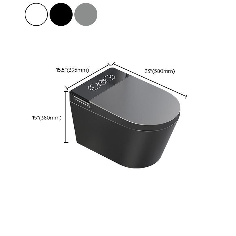 Contemporary Wall Mounted Bidet Elongated Foot Sensor Ceramic Heated Seat Clearhalo 'Bathroom Remodel & Bathroom Fixtures' 'Bidets' 'Home Improvement' 'home_improvement' 'home_improvement_bidets' 'Toilets & Bidets' 1200x1200_201dcf88-7467-4e12-af1d-fec6557f7a83