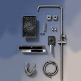 Modern Wall Mounted Shower Combo Slide Bar Included Shower Head Combo Clearhalo 'Bathroom Remodel & Bathroom Fixtures' 'Home Improvement' 'home_improvement' 'home_improvement_shower_faucets' 'Shower Faucets & Systems' 'shower_faucets' 'Showers & Bathtubs Plumbing' 'Showers & Bathtubs' 1200x1200_2021b17a-dfc5-4314-bec6-a17dc2341749