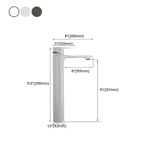Bathroom Sink Faucet Lever Handle Brass Solid Color Washroom Faucet Clearhalo 'Bathroom Remodel & Bathroom Fixtures' 'Bathroom Sink Faucets' 'Bathroom Sinks & Faucet Components' 'bathroom_sink_faucets' 'Home Improvement' 'home_improvement' 'home_improvement_bathroom_sink_faucets' 1200x1200_2025c55f-c403-4531-a8d8-70a4dc4dffaa