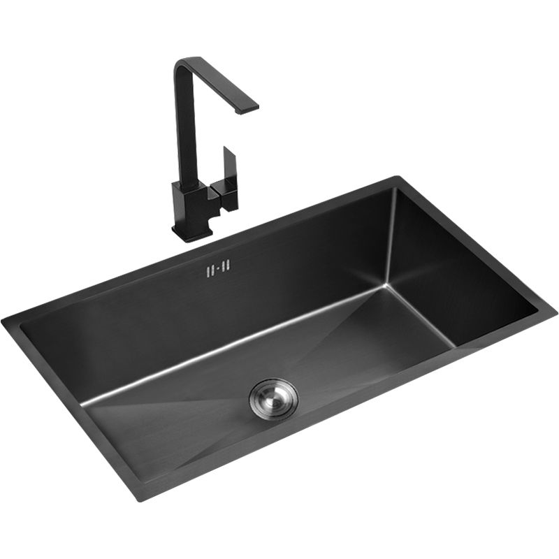 Classic Kitchen Sink Stainless Steel Black Workstation Sink with Faucet Clearhalo 'Home Improvement' 'home_improvement' 'home_improvement_kitchen_sinks' 'Kitchen Remodel & Kitchen Fixtures' 'Kitchen Sinks & Faucet Components' 'Kitchen Sinks' 'kitchen_sinks' 1200x1200_202799ac-5742-4960-9125-0e9acd57d26a