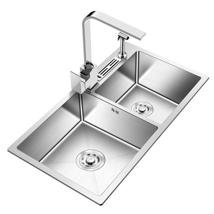 Modern Style Kitchen Sink Stainless Steel Drop-In Kitchen Double Sink Clearhalo 'Home Improvement' 'home_improvement' 'home_improvement_kitchen_sinks' 'Kitchen Remodel & Kitchen Fixtures' 'Kitchen Sinks & Faucet Components' 'Kitchen Sinks' 'kitchen_sinks' 1200x1200_202f787c-eafe-42f9-ace3-9bf553d3db54