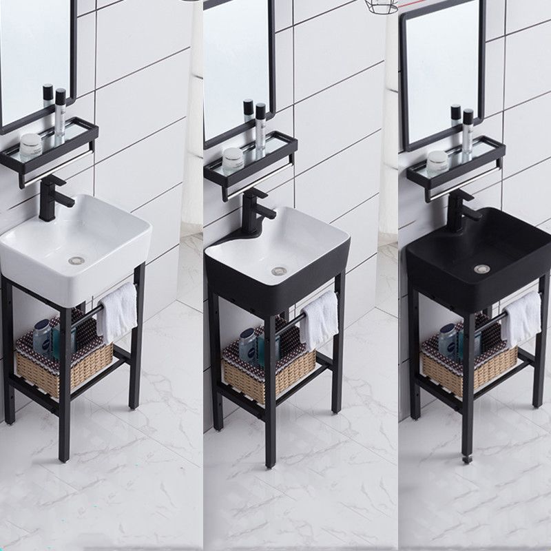 Modern Bathroom Sink Vanity Freestanding Single-Sink Bathroom Vanity Clearhalo 'Bathroom Remodel & Bathroom Fixtures' 'Bathroom Vanities' 'bathroom_vanities' 'Home Improvement' 'home_improvement' 'home_improvement_bathroom_vanities' 1200x1200_2042366e-5011-469d-8f78-677fcf8c6fb0