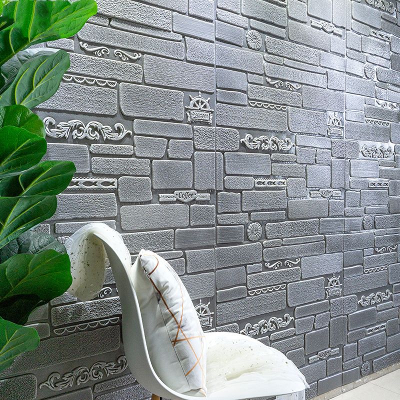 Modern Wall Paneling Peel and Stick Brick 3D Print Waterproof Wall Panel Clearhalo 'Flooring 'Home Improvement' 'home_improvement' 'home_improvement_wall_paneling' 'Wall Paneling' 'wall_paneling' 'Walls & Ceilings' Walls and Ceiling' 1200x1200_204b1cdd-daa7-40b6-8045-0a3b8215fa50