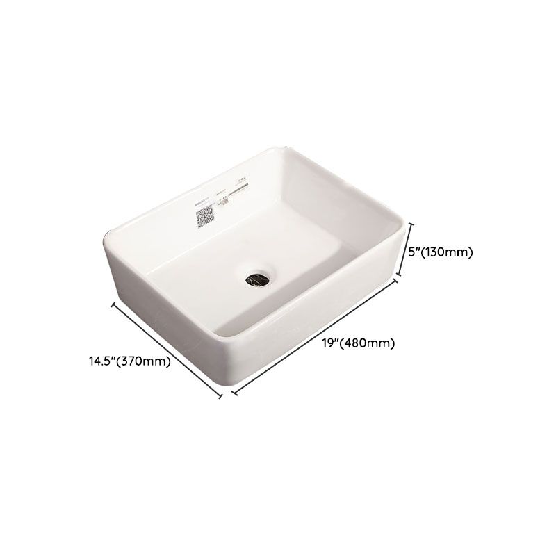 Vitreous China Vessel Lavatory Sink Contemporary Vessel Bathroom Sink Clearhalo 'Bathroom Remodel & Bathroom Fixtures' 'Bathroom Sinks & Faucet Components' 'Bathroom Sinks' 'bathroom_sink' 'Home Improvement' 'home_improvement' 'home_improvement_bathroom_sink' 1200x1200_20625c9c-1500-4c0e-a5db-f24b367ec1a7