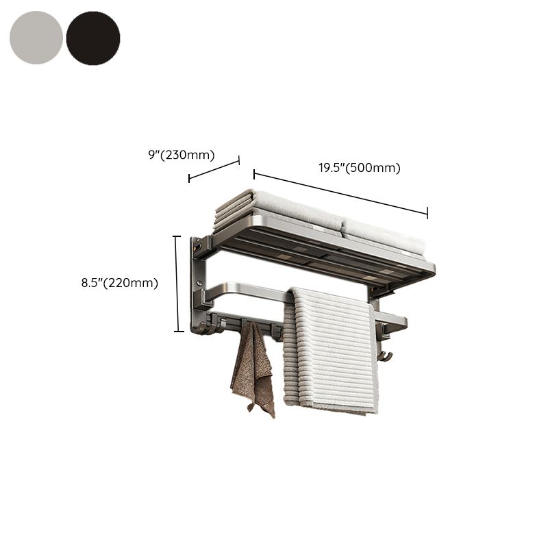 Modern Towel Bar Bathroom Set Bath Shelf Bathroom Accessory Kit Clearhalo 'Bathroom Hardware Sets' 'Bathroom Hardware' 'Bathroom Remodel & Bathroom Fixtures' 'bathroom_hardware_sets' 'Home Improvement' 'home_improvement' 'home_improvement_bathroom_hardware_sets' 1200x1200_206369c9-a551-47a7-a6f4-0def98b8205f