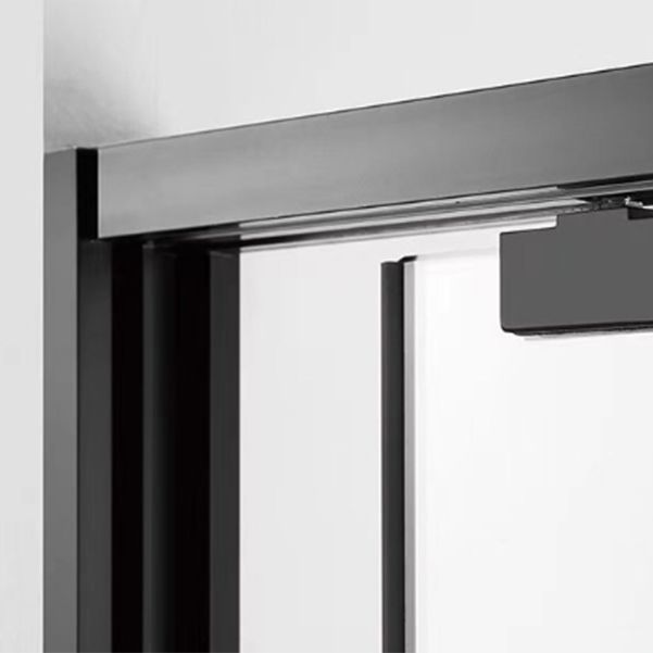 One-shaped Transparent Glass Shower Door, Semi-frameless Shower Single Sliding Door Clearhalo 'Bathroom Remodel & Bathroom Fixtures' 'Home Improvement' 'home_improvement' 'home_improvement_shower_tub_doors' 'Shower and Tub Doors' 'shower_tub_doors' 'Showers & Bathtubs' 1200x1200_2072c211-09a3-48d6-9fbc-25c519eea18d