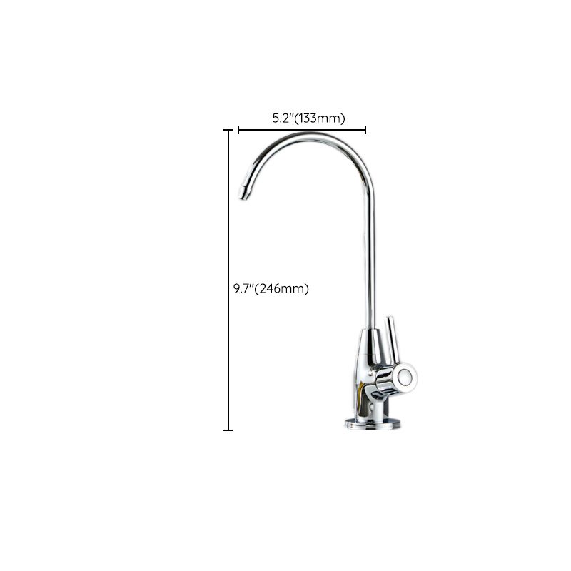 Modern High-Arc Kitchen Faucet Stainless Steel Swivel Spout Standard Kitchen Faucets Clearhalo 'Home Improvement' 'home_improvement' 'home_improvement_kitchen_faucets' 'Kitchen Faucets' 'Kitchen Remodel & Kitchen Fixtures' 'Kitchen Sinks & Faucet Components' 'kitchen_faucets' 1200x1200_20899ea8-19af-4a47-a7fa-307092168a42