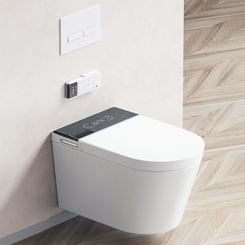 Elongated Wall Hung Toilet Set Dual Flush Vitreous China Wall Mounted Bidet Clearhalo 'Bathroom Remodel & Bathroom Fixtures' 'Bidets' 'Home Improvement' 'home_improvement' 'home_improvement_bidets' 'Toilets & Bidets' 1200x1200_208ac728-e58e-45f9-85b0-90cc5e79399d