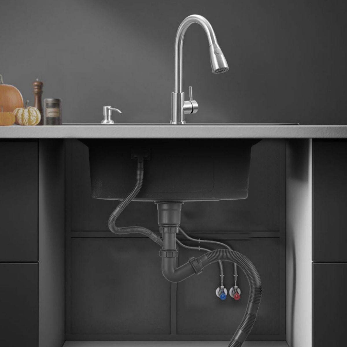 Modern Style Kitchen Sink Mental Kitchen Sink with Center Drain Placement Clearhalo 'Home Improvement' 'home_improvement' 'home_improvement_kitchen_sinks' 'Kitchen Remodel & Kitchen Fixtures' 'Kitchen Sinks & Faucet Components' 'Kitchen Sinks' 'kitchen_sinks' 1200x1200_2095a5aa-78ee-4f2e-86b4-bf4a32e5f3ef