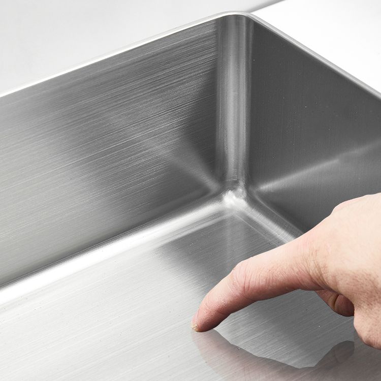 Modern Style Bathroom Sink Stainless Steel Noise-cancelling Design Bathroom Sink Clearhalo 'Bathroom Remodel & Bathroom Fixtures' 'Bathroom Sinks & Faucet Components' 'Bathroom Sinks' 'bathroom_sink' 'Home Improvement' 'home_improvement' 'home_improvement_bathroom_sink' 1200x1200_20b0affd-4184-427a-a391-7215fc5c5303