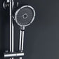 Matte Black Handheld Shower Head Modern 3-Jet Round Wall-Mount Handheld Shower Head Clearhalo 'Bathroom Remodel & Bathroom Fixtures' 'Home Improvement' 'home_improvement' 'home_improvement_shower_heads' 'Shower Heads' 'shower_heads' 'Showers & Bathtubs Plumbing' 'Showers & Bathtubs' 1200x1200_20b69513-0829-44f2-a22a-0e1976e8061a