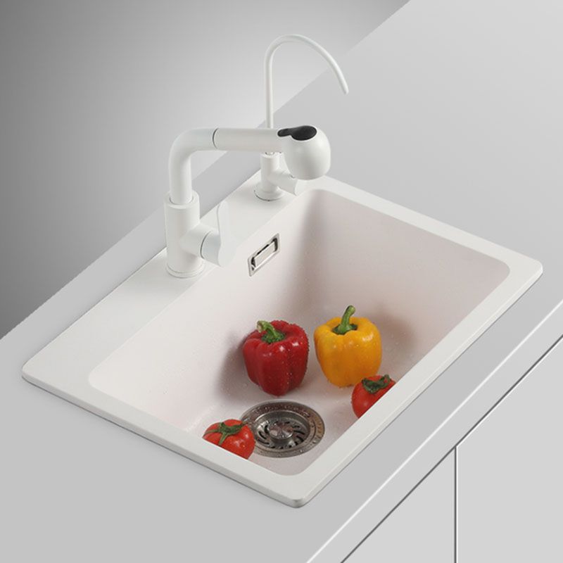 Drop-In Kitchen Sink Quartz Single Basin Kitchen Sink with Basket Strainer Clearhalo 'Home Improvement' 'home_improvement' 'home_improvement_kitchen_sinks' 'Kitchen Remodel & Kitchen Fixtures' 'Kitchen Sinks & Faucet Components' 'Kitchen Sinks' 'kitchen_sinks' 1200x1200_20c45f3a-6e38-44ae-915f-565975cf9ee3