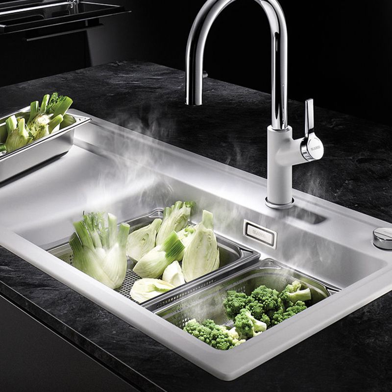 Single Basin Kitchen Sink Quartz Kitchen Sink with Drain Strainer Kit Clearhalo 'Home Improvement' 'home_improvement' 'home_improvement_kitchen_sinks' 'Kitchen Remodel & Kitchen Fixtures' 'Kitchen Sinks & Faucet Components' 'Kitchen Sinks' 'kitchen_sinks' 1200x1200_20c799ac-588a-4230-8fe2-578625f5424f