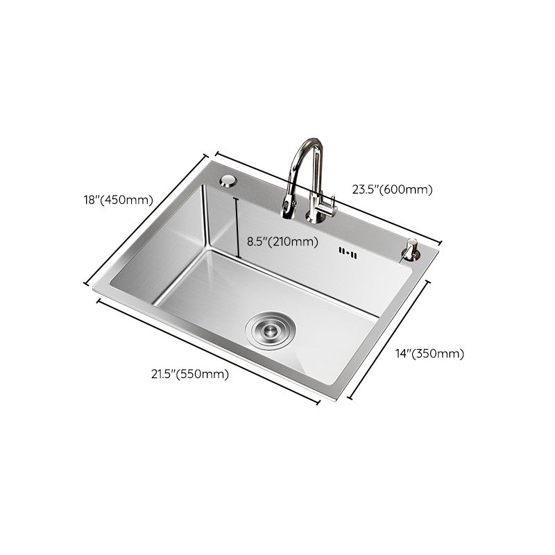 Stainless Steel Drop-In Kitchen Sink Single Bowl Sink with 3 Holes Clearhalo 'Home Improvement' 'home_improvement' 'home_improvement_kitchen_sinks' 'Kitchen Remodel & Kitchen Fixtures' 'Kitchen Sinks & Faucet Components' 'Kitchen Sinks' 'kitchen_sinks' 1200x1200_20d404c6-6312-4f62-b2f3-c046ae27bf29
