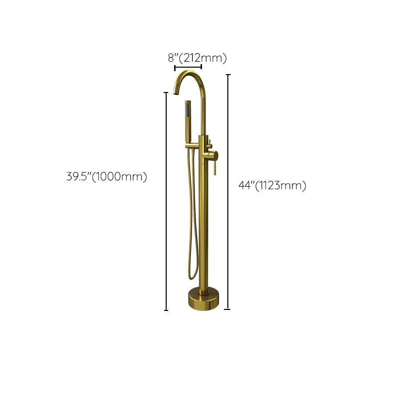 Modern Freestanding Tub Filler with 2 Handles Floor Mounted Bathroom Faucet Clearhalo 'Bathroom Remodel & Bathroom Fixtures' 'Bathtub Faucets' 'bathtub_faucets' 'Home Improvement' 'home_improvement' 'home_improvement_bathtub_faucets' 1200x1200_20d9a28c-3444-42d6-a91b-26394cf730e3