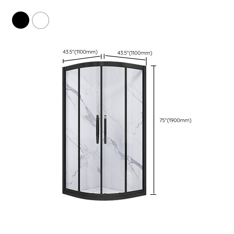 Clear Tempered Glass Shower Enclosure Double Sliding Shower Enclosure Clearhalo 'Bathroom Remodel & Bathroom Fixtures' 'Home Improvement' 'home_improvement' 'home_improvement_shower_stalls_enclosures' 'Shower Stalls & Enclosures' 'shower_stalls_enclosures' 'Showers & Bathtubs' 1200x1200_20ded19e-7eee-4a32-a577-4ff6ca26f7dd