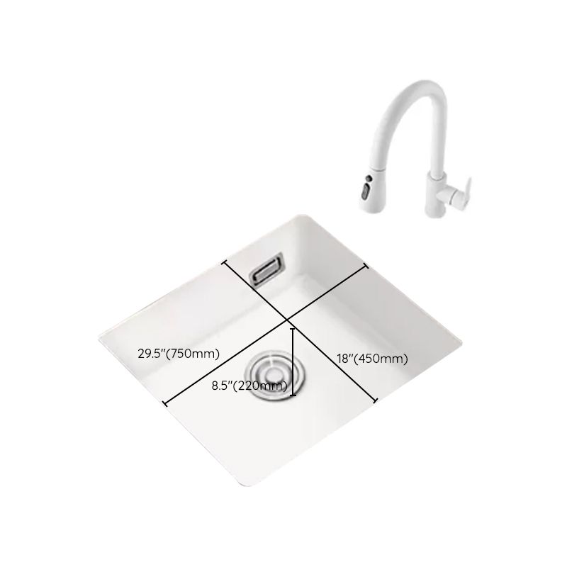 Kitchen Ceramic Sink White Pull-out Faucet Anti-spill Rectangular Sink Clearhalo 'Home Improvement' 'home_improvement' 'home_improvement_kitchen_sinks' 'Kitchen Remodel & Kitchen Fixtures' 'Kitchen Sinks & Faucet Components' 'Kitchen Sinks' 'kitchen_sinks' 1200x1200_20e98d9b-a8d3-4d83-9d24-39a5633b82d7